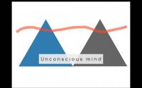 Powerpoint slide. Two triangles and a wavy line